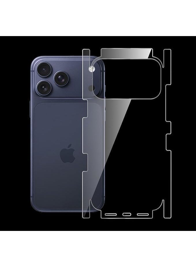 Muzz MATTE Back Sticker Screen Protector for iPhone 17 Pro Max, Matte Anti-Fingerprint, Full Side Anti-Scratch, Gelatin Material (iPhone 17 Pro Max) - Image 3